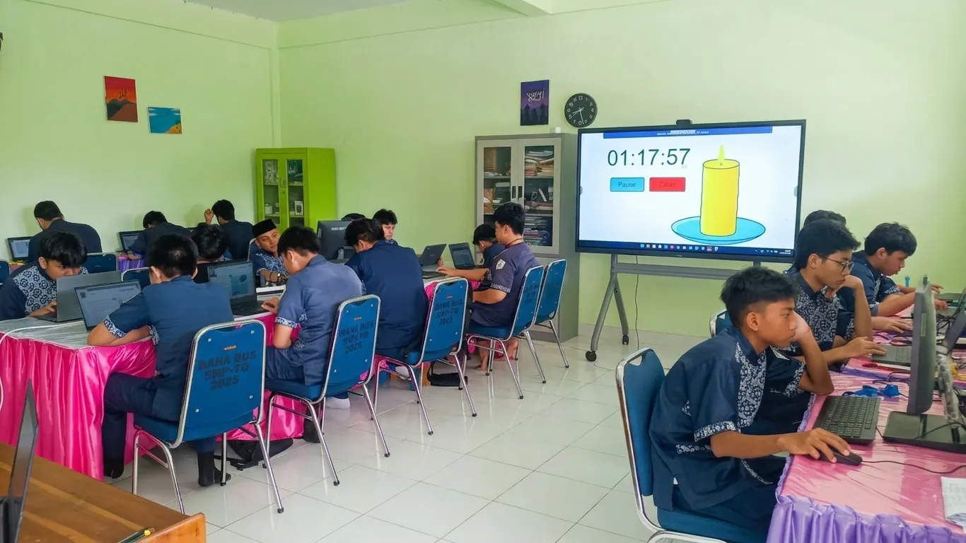 Pelaksanaan Gladi Bersih TKA 2026 di SMP TQ MUADZ BIN JABAL KENDARI